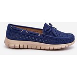 VINCEZA Women's Moccasins with Bow Navy Blue Reece | shoptok.hr