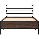  Okvir za krevet smeđi hrast 75x190 cm konstruirano drvo i metal | shoptok.hr