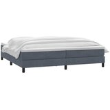 Box spring krevet s madracem tamnosivi 180x220 cm baršunasti | shoptok.hr