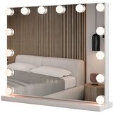 Pohištvo Namizno ogledalo s 14 zatemnjenimi LED lučmi in 3 barvami svetlobe, dim. 50 x 12 x 43 cm | Shoptok.si