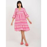 Fashion Hunters Women's Boho Dress with 3/4 Sleeves Sublevel - Multicolored Cene