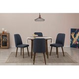 Woody Fashion trpezarijski sto i stolice vina 1048 walnut navy blue | ePonuda.com