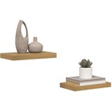  Polica na zidu 2 pcs Smeđa 40 x 23,5 x 4 cm Konstruirano drvo | Eponuda.com