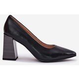 EVENTO Leather Heels On A Heel Black Gregosa | Shoptok.si