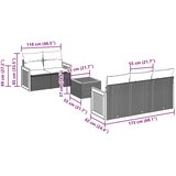  6-dijelni set vrtnih sofa s jastucima bež od poliratana | shoptok.hr
