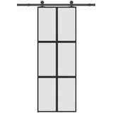  Klizna vrata s priborom 76 x 205 cm kaljeno staklo i aluminij Cijene