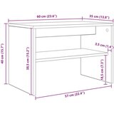 TV omarica Betonsko siva 60 x 35 x 40 cm Konstruiran les, (5000137190) | Shoptok.si