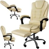 Malatec uredska stolica s osloncem za noge - bež 23287 | shoptok.hr