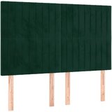 Uzglavlje tamnozeleno 144x5x118/128 cm baršunasto | shoptok.hr