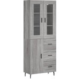 Maison Chic Visoka Komoda - Predalnik siva sonoma 69,5x34x180 cm inženirski les, (21720732) | Shoptok.si