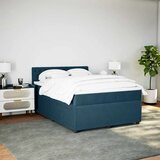  Krevet box spring s madracem plavi 160 x 200 cm baršunasti | shoptok.hr