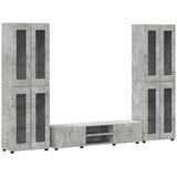  Set TV komoda FLORIN 3 kom. Betonski sivi Konstruirano drvo | shoptok.hr