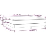  S oprugama i madracem plavi 180x200 cm od tkanine | shoptok.hr