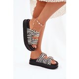 Boto Ladies Sandals With Golden Buckles On Platform Zebra Virvania | ePonuda.com