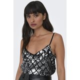 Only Bluza 'Camilla' črna / srebrna | Shoptok.si