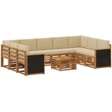  Set vanjskih sofa 10 kom. Prirodna | shoptok.hr