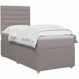  Boxspring krevet s madracem Sivosmeđa 80 x 200 cm Tkanina - Sivosmeđa 80 x 200 cm Dizajn linija | shoptok.hr