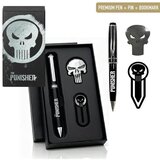 Marvel Poklon set The Punisher - kemijska olovka, pin i straničnik Cijene