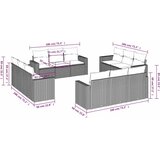  12-dijelni set vrtnih sofa od poliratana s jastucima crni | shoptok.hr