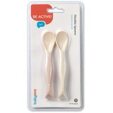 BabyOno Elastične žličice 2 komada, bež/roza | shoptok.hr