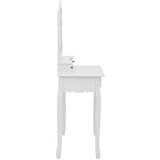 vidaXL Mizica za ličenje s stolčkom bela 80x69x141 cm les pavlovnije | Shoptok.si