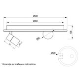 Vesta 483 plafonska svetiljka 30W+2*5W+3W 3000K bela | ePonuda.com