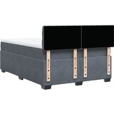  Krevet s oprugama i madracem tamnosivi 140x200 cm baršunasti | shoptok.hr