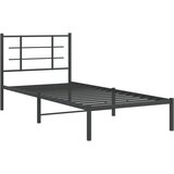  Metalni okvir za krevet s uzglavljem crni 90x190 cm | Eponuda.ba