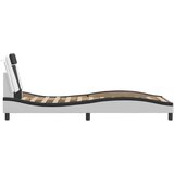  Okvir kreveta Viana s LED-om bez madraca bijelo-crni 90x190 cm | shoptok.hr