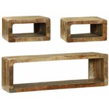 Set TV komoda s policom 3 pcs Smeđa Čvrsto drvo manga | shoptok.hr