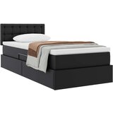  Krevet s madracem i skladištem Crna 90 x 190 cm Lažna koža - Crna 90 x 190 cm | shoptok.hr