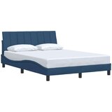 vidaXL Posteljni okvir brez vzmetnice moder 140x200 cm tkanina | Shoptok.si