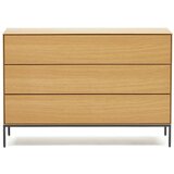 Kave Home Nizka komoda v hrastovem dekorju v naravni barvi 110x75 cm Vedrana – Cene