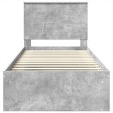  Okvir za krevet s uzglavljem Betonska siva 100 x 200 cm | shoptok.hr