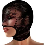 Lace Seduction Lace Bondage Hood Black