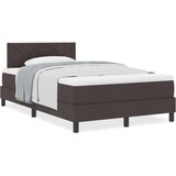 Box Postelja z vzmetnico z vzmetnico Temno rjava 120 x 190 cm blago, (5000126201) | Shoptok.si