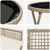  Set vrtne bistro stolice od 3 komada s jastučićima bež poliratan | shoptok.hr