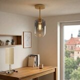 Brilagi LED plafonski luster R GLASS 1xE27/60W/230V preč. 14 cm bež/dimno siva | Eponuda.com