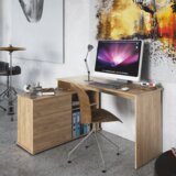 Kondela Univerzalna vogalna računalniška miza, hrast artisan, TERINO | Shoptok.si