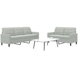  2-dijelni set sofa s jastucima svjetlosivi baršunasti | shoptok.hr
