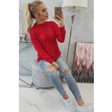 Kesi Sweater high neck with diamond pattern red | shoptok.hr