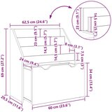  Polica za knjige za djecu Staro drvo 60 x 29 5 x 69 cm | shoptok.hr