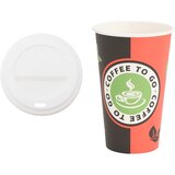  Papirnate šalice za kavu s poklopcima 1000 kom 16 oz 400 ml Crvena | shoptok.hr