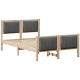 vidaXL Kovinska posteljna konstrukcija z vzglavjem rjava in temno siva, (5000084357) | Shoptok.si