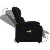  Električni masažni naslonjač crna baršunasti | shoptok.hr