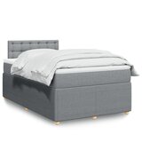 Maison Chic Box spring postelja - Vzmetna postelja z vzmetnico svetlo siva 120x200 cm blago SL4089, (21903516) | Shoptok.si