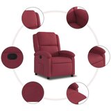  Naslonjač od tkanine crvena boja vina | shoptok.hr