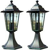  Vrtne svjetiljke 2 kom tamnozelene/crne aluminijske | shoptok.hr