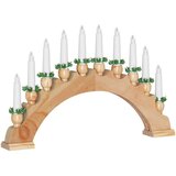 vidaXL Božični svečnik s 10 LED svečami 3 pcs Rjava 47 x 5 x 29 cm | Shoptok.si