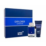 Montblanc explorer ultra blue darovni set parfemska voda 100 ml + parfemska voda 7,5 ml + gel za tuširanje 100 ml za muškarce | shoptok.hr